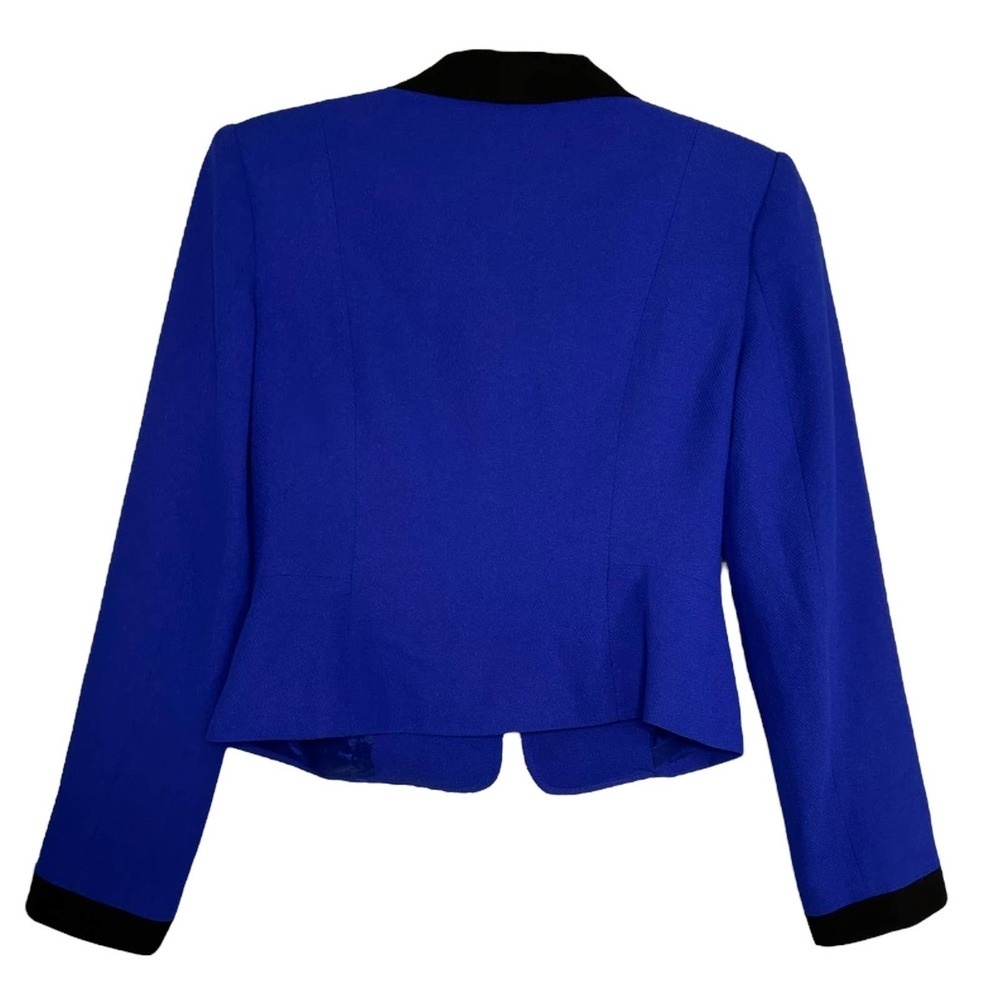 Vintage Colorblock Blue and Black Jacket/Blazer Size 4P - Picture 3 of 4